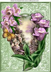 Beautiful Garden of Pink Shades of Summer Flowers A4