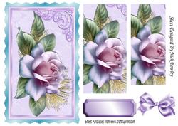 Pretty Pink Roses in Ornate Frame with Bow Pyramids