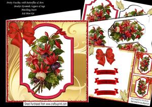 Pretty Fuschia with Butterflies Bracket Pyramids 8x8 Kit