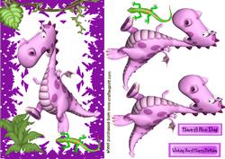 Lovely Little Dragon with Lizard