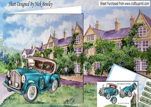 Lovely Mansion with Drive and Vintage Turq Car Kit