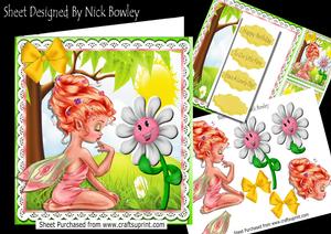 Sweet Faerie with Happy Flower in the Meadows 8x8 Mini Kit