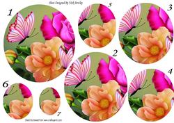 Pretty Summer Peach and Pink Flowers Pyramids
