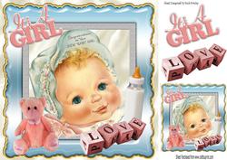 Lots of Love for a Little Princess Wih Her Teddy 8x8