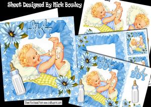 I Can Nearly Touch My Toes, Cute Curly Hair Baby Boy Kit