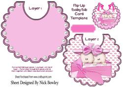 Double Trouble! Cute Twin Baby Girls on a Bib