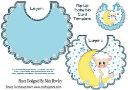 Snuggle Time with Little Lamb on the Moon Bib