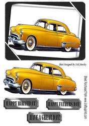 1949 Yellow Oldsmobile Vintage Car