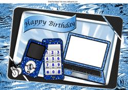 Boys Blue Gadgets & Things, Mobile, Laptop, Mp3 Player A4