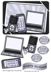 Boys Silver Gadgets & Things, Mobile, Laptop, Mp3 Player