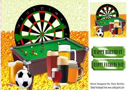 cup623493_415 - Men Only! Night Out with the Lads Snooker, Darts Footie 8x8