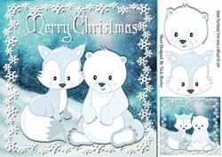 Cute Frosty Friends in the Snow 8x8