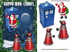 Happy -who-lidays! Santa Who in His Tardis