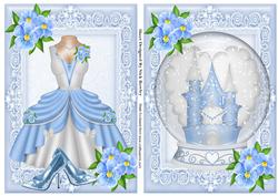 Pretty Blue Princess Dress and Castle in Star Globe