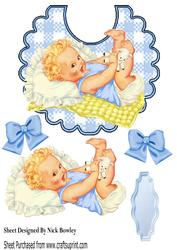 Smile Baby Boy for Your Pic on a Bib A4