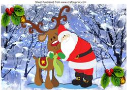 My Lovely Faithful Friend! Rudy with Santa A4