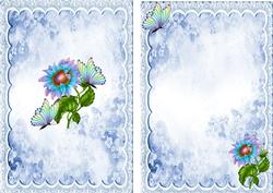Fantasy Rainbow Sunflower & Rainbow Butterflies A5 Insert
