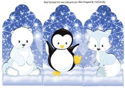 I Love Being with My Snow Friends, Folding Card