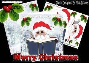 Lovely Santa with His Christmas List 8x8 Mini Kit