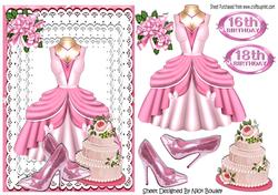 Pink Party Dress with Sparkle Shoes and Cake