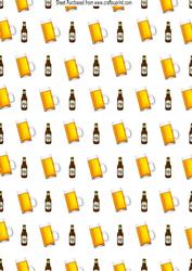 Pint Glasses and Beer Bottles Backing Paper