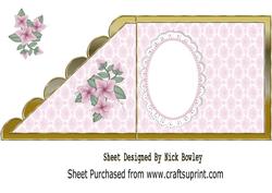 A Lovely Christening or Baptism on Lace Over the Edge Insert