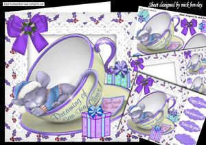 Cute Mouse Dreaming of Presents from Santa Mini Kit