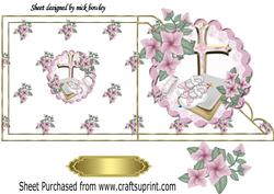 Baby Girls Christening or Baptism,bible Over the Edge
