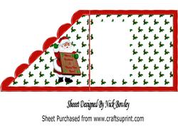 A Lovely Jolly Santa Over the Edge Insert