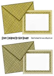 A5 Frames Shades of Golds Card & Envelope