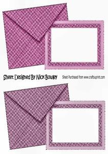 A5 Frames Shades of Rose Card & Envelope