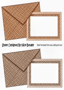 A5 Frames Shades of Brown Card & Envelope