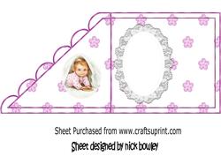 Baby Girl Playing Peek a Boo Over the Edge Insert