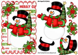 A Jolly Snowman with Christmas Tree