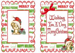 Cute Puppy in Santa Hat with Pressies A5 Insert