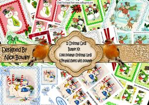 Bumper Kit of Lovely Snowmen 6, 8x8 and 6 Pyramids