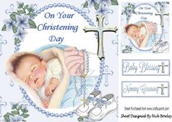 On Your Christening Day Sweet Baby Boy 8x8
