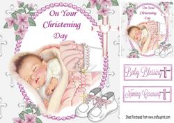 On Your Christening Day Sweet Baby Girl 8x8