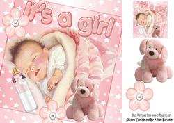 Precious Baby Girl Sleeping 8x8