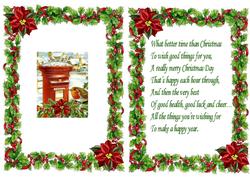 Pretty Red Robins in the Snow A5 Insert with Verse