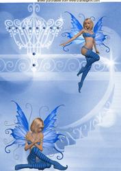 Pretty Little Faeries on a Staircase A4 Topper