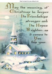 Church in Snow with Verse A4