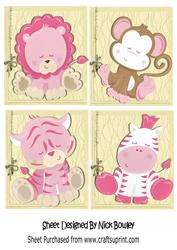 Four Little Toppers of Sleepy Jungle Babies
