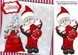 Take Me to My Sleigh Rudolph! Lovely Santa 8x8