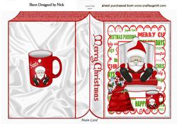 Santa Having a Snooze in His Chair Folded Book