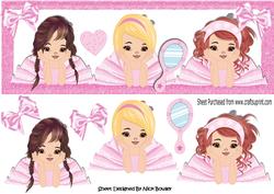 Pretty in Pink Ballerina Girls Dl Card