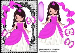 Princess Summer in Her Pink Dress with Butterflies