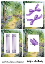 A Woodland Adorned with Pretty Lilac Flowers Tunnel Pyramids