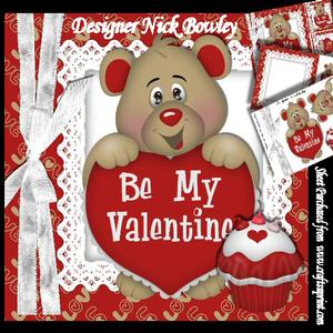 Be My Valentine, My Little Cupcake Cute Teddy 8x8 Mini Kit
