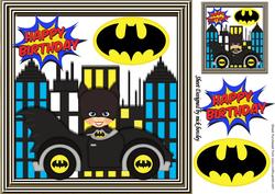 Super Hero Driving Through the City in the Night 8x8